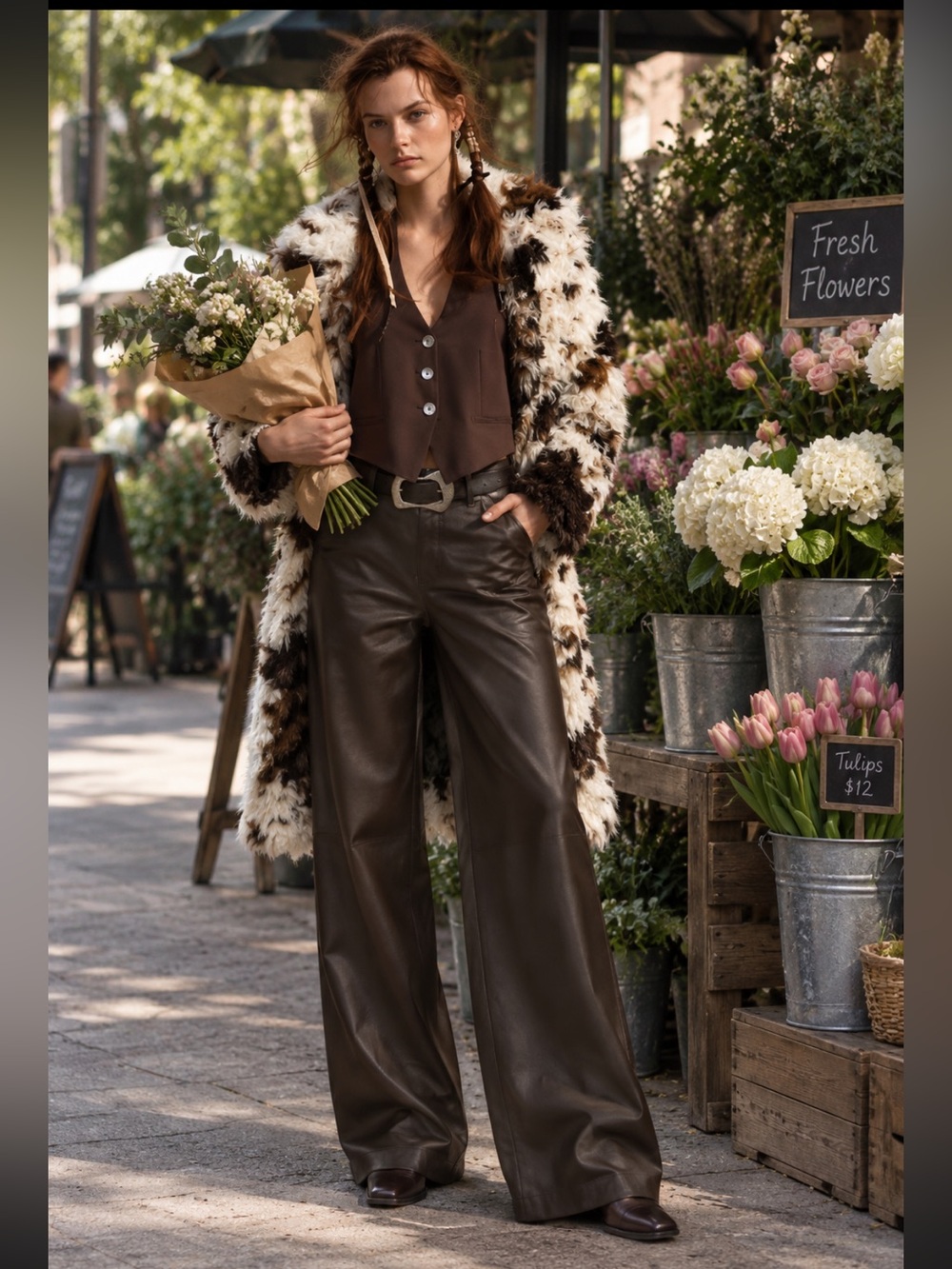 RAG & BONE Sofie Faux Leather Pants in Dark Brown Size 29 ~ NWT - Picture 3 of 7